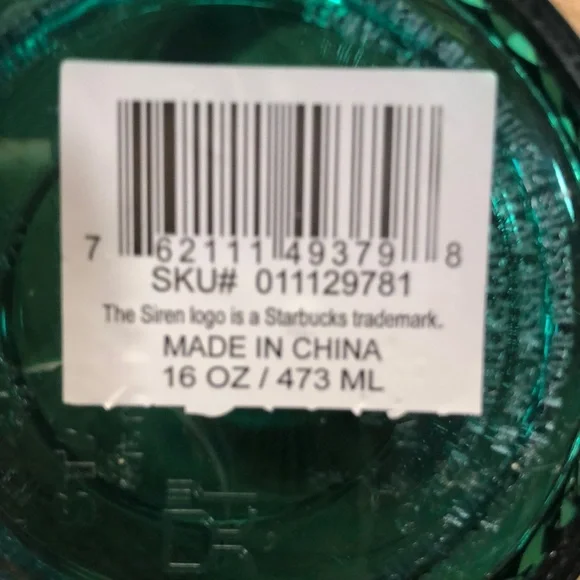 Starbucks Tumbler Green Diamond Jeweled - Picture 6 of 6